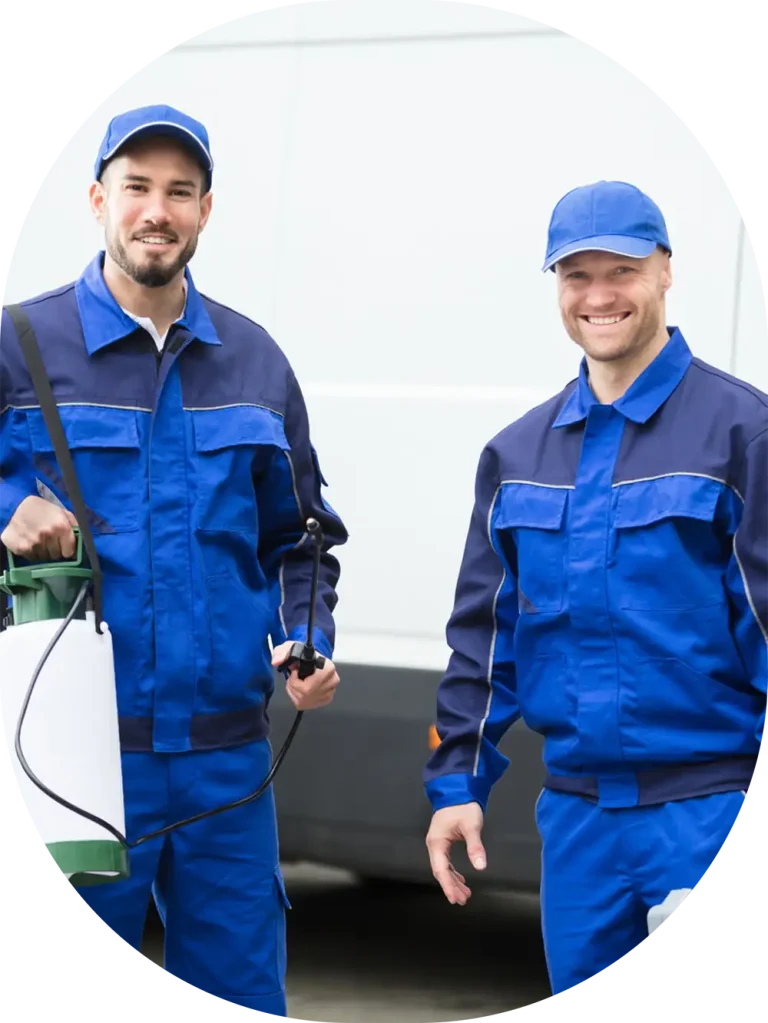 two pest control workers
