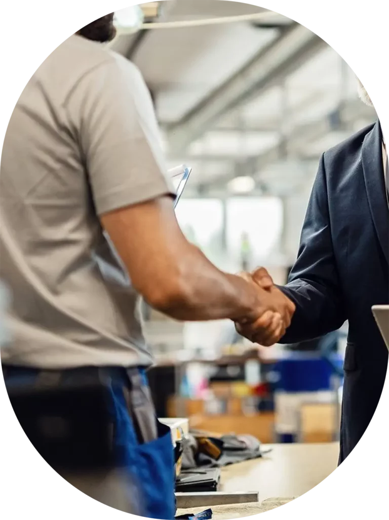 two men shaking hands